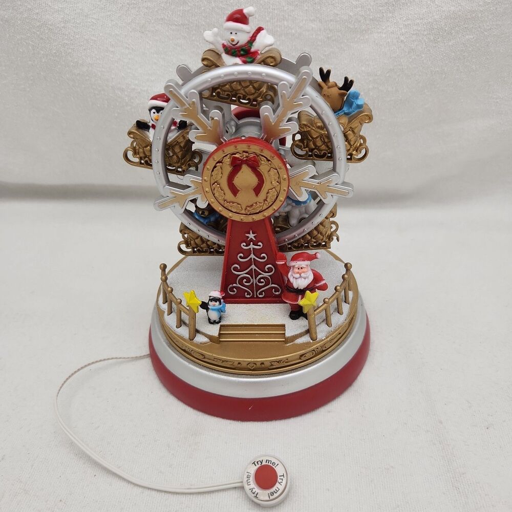 House Ferris Wheel Musical Animated Lights 7” Christmas Pan Asian Carnival
